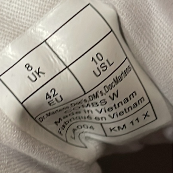 •DR. MARTENS•BNWT WOMEN'S COMBS WHITE COMBAT BOIT EXTRA TOUGH BALLISTIC SIZE 10 - Picture 10 of 10